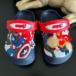 CROCS Marvel Red and Blue Superhero Clogs